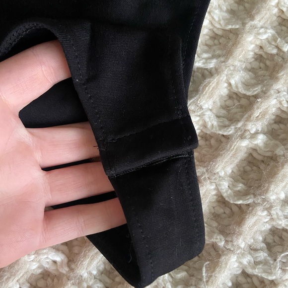 Free People Intimately Square Neckline Open Back Tank Top Black Bodysuit - Picture 4 of 5